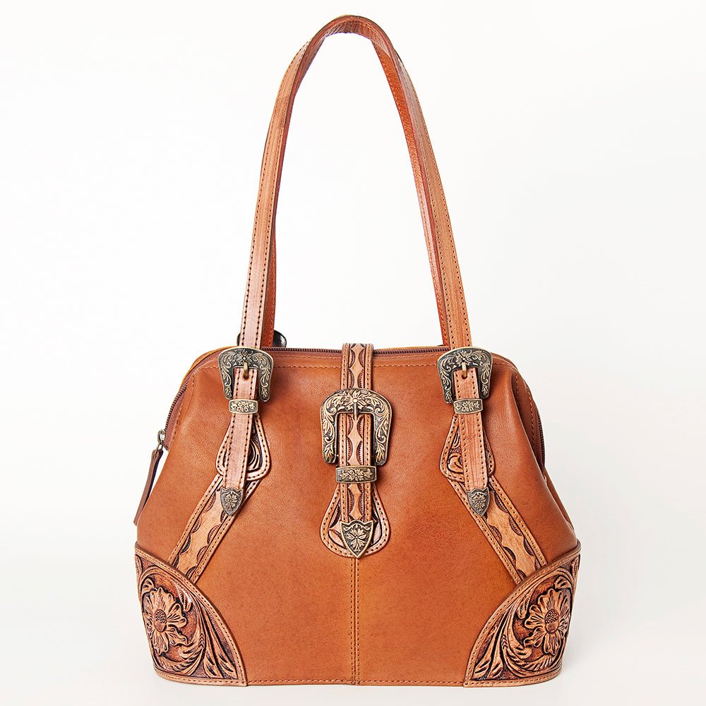 American Darling Tote Hand Tooled Hair On Genuine Leather Women Bag Western Handbag Purse