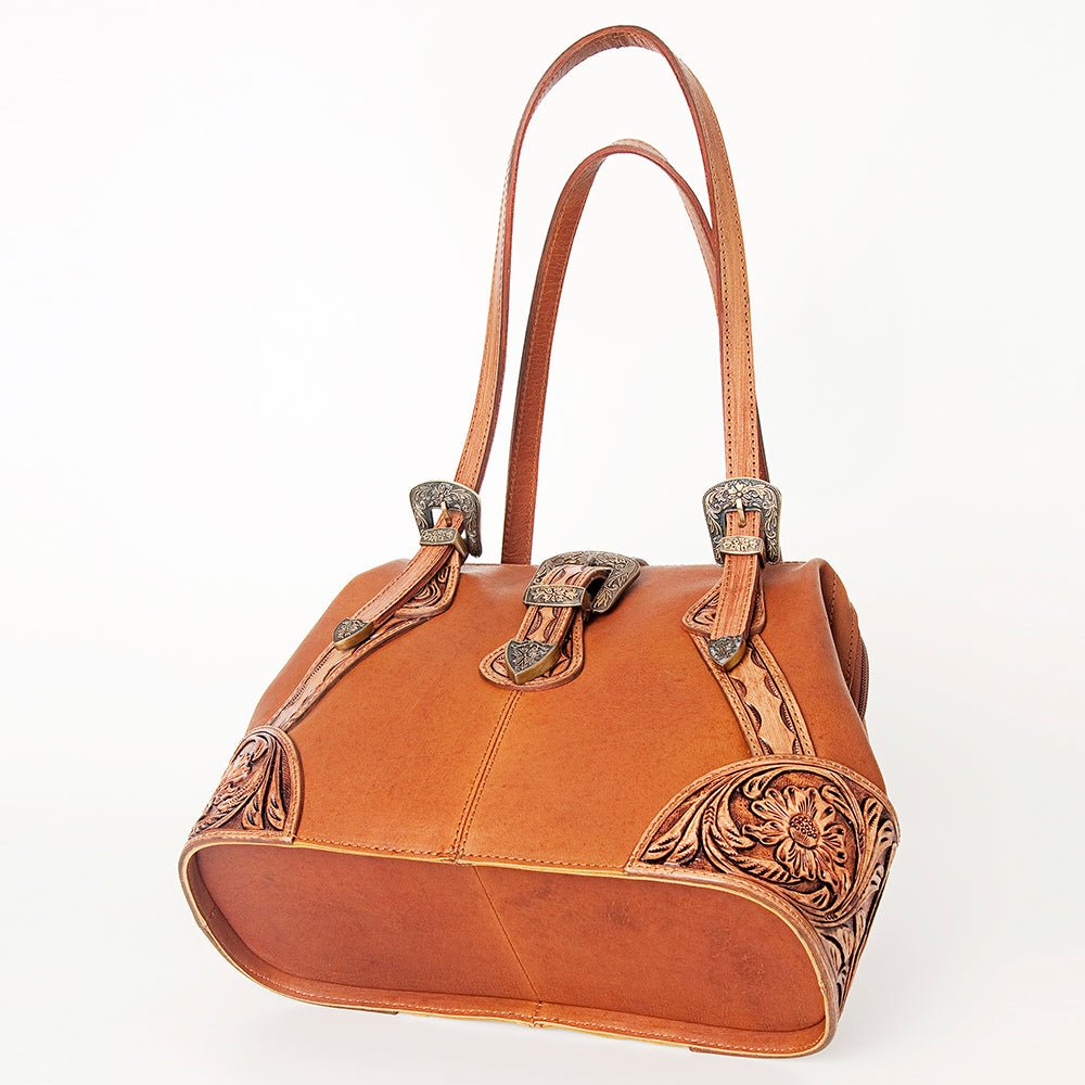 American Darling Tote Hand Tooled Hair On Genuine Leather Women Bag Western Handbag Purse
