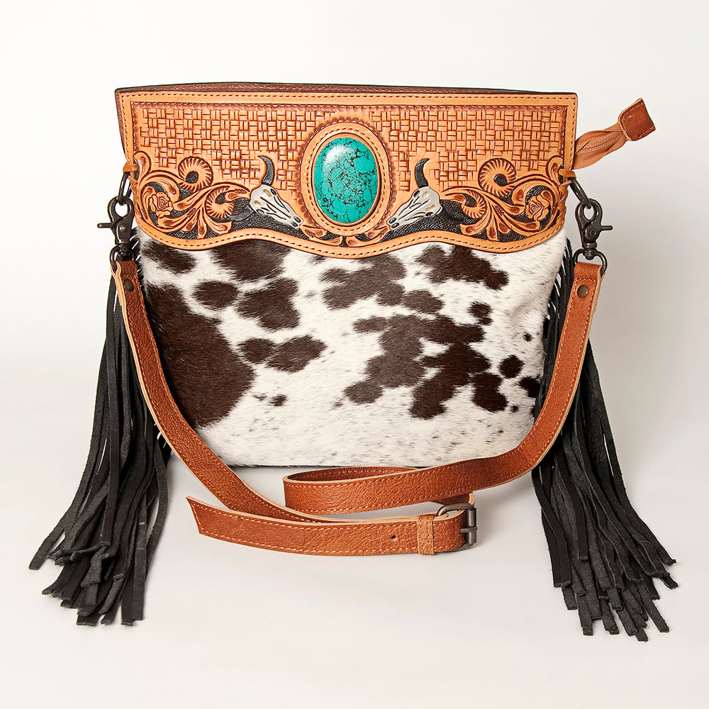 American Darling Clutch Hand Tooled Saddle Blanket Fabric Genuine Leather Western Women Bag Handbag Purse | Purses for Cute