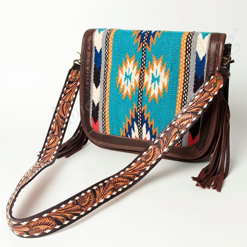 American Darling Cross Body Saddle Blanket Genuine Leather women bag western handbag purse