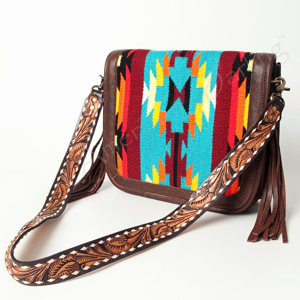 American Darling Cross Body Saddle Blanket Genuine Leather women bag western handbag purse