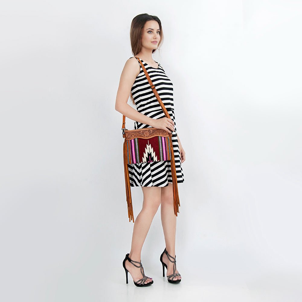 American Darling Cross Body Hand Tooled Saddle Blanket Genuine Leather Women Bag Western Handbag Purse