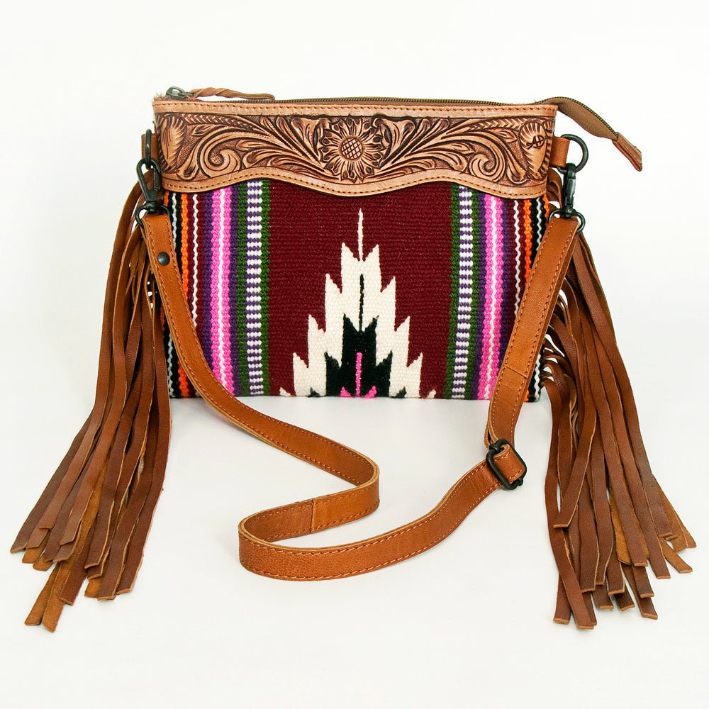American Darling Cross Body Hand Tooled Saddle Blanket Genuine Leather Women Bag Western Handbag Purse