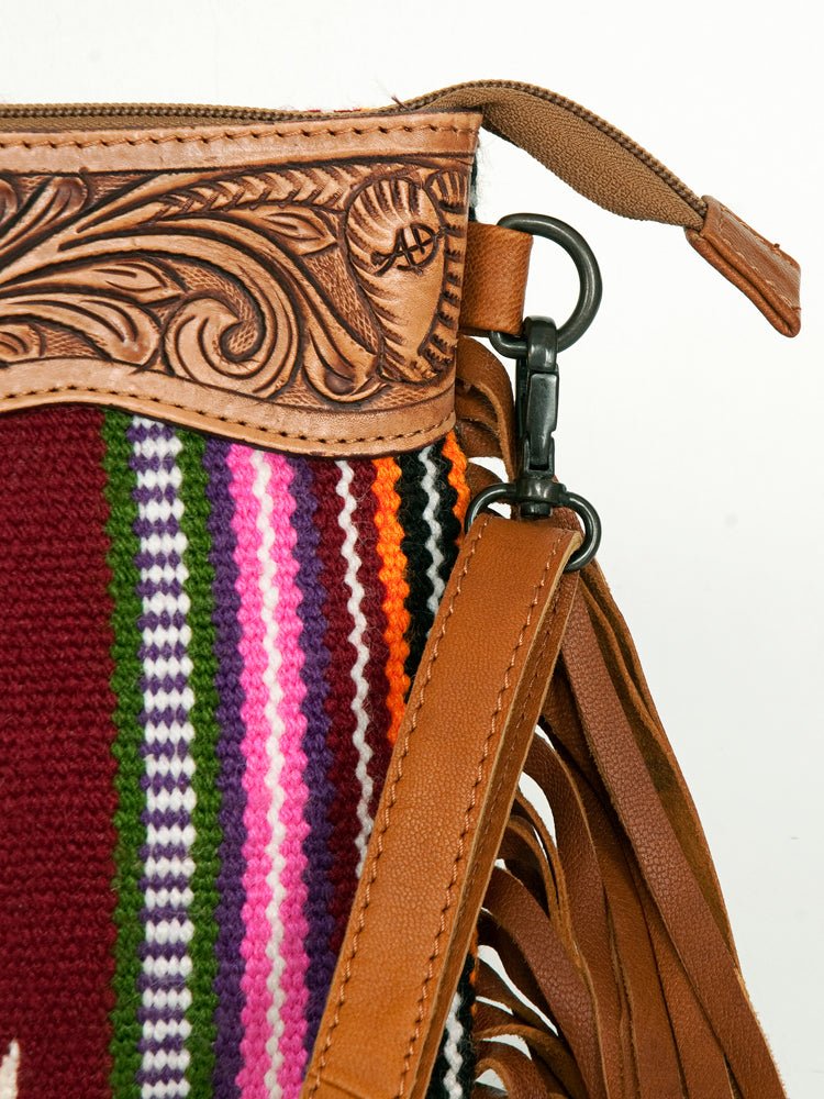 American Darling Cross Body Hand Tooled Saddle Blanket Genuine Leather Women Bag Western Handbag Purse