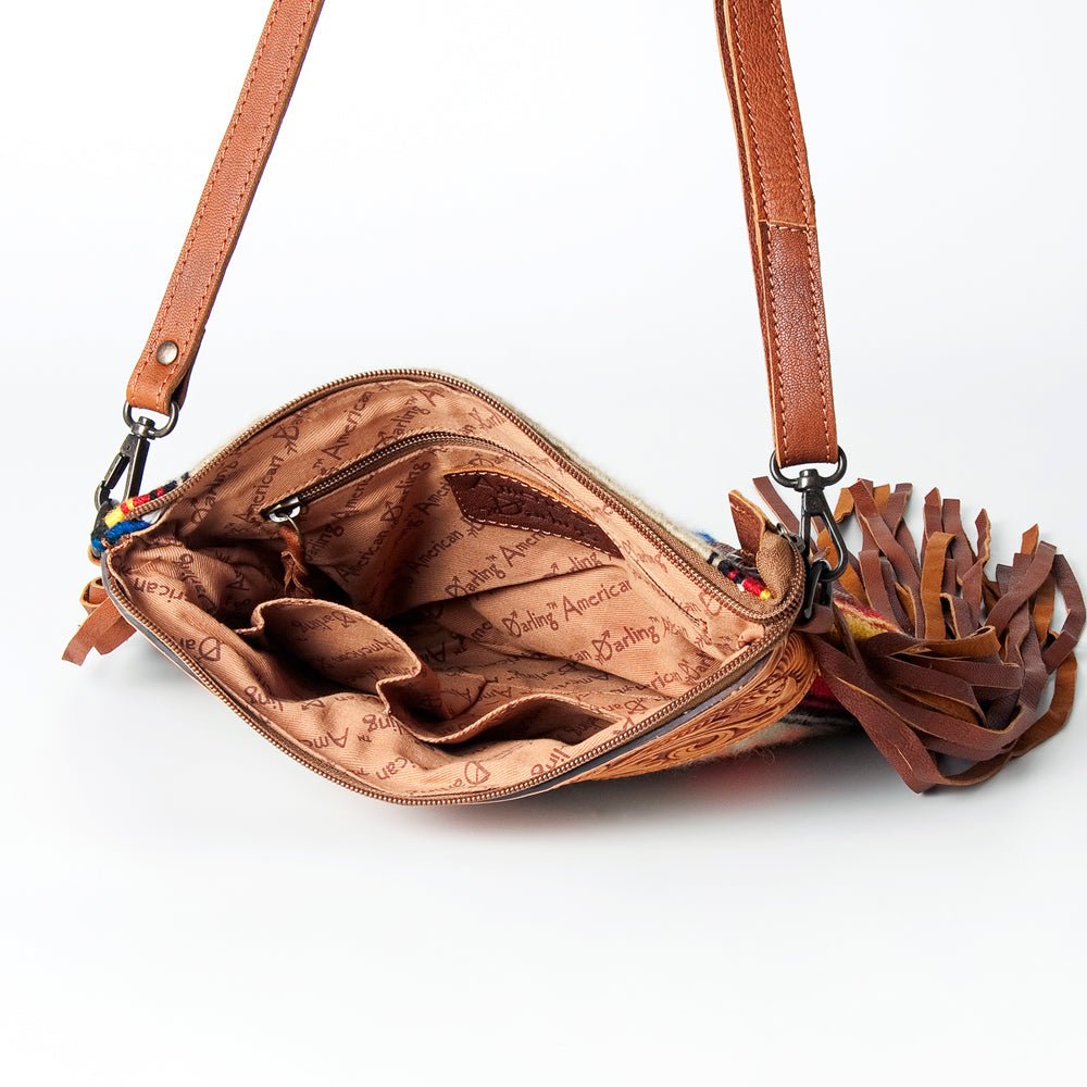 American Darling Cross Body Hand Tooled Saddle Blanket Genuine Leather Women Bag Western Handbag Purse