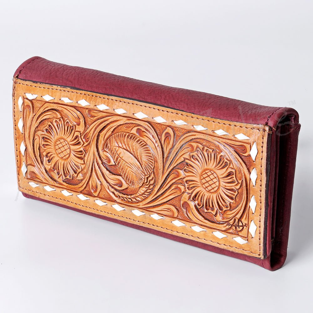 American Darling Wallet Hand Tooled Genuine Leather Women Bag Western Handbag Purse