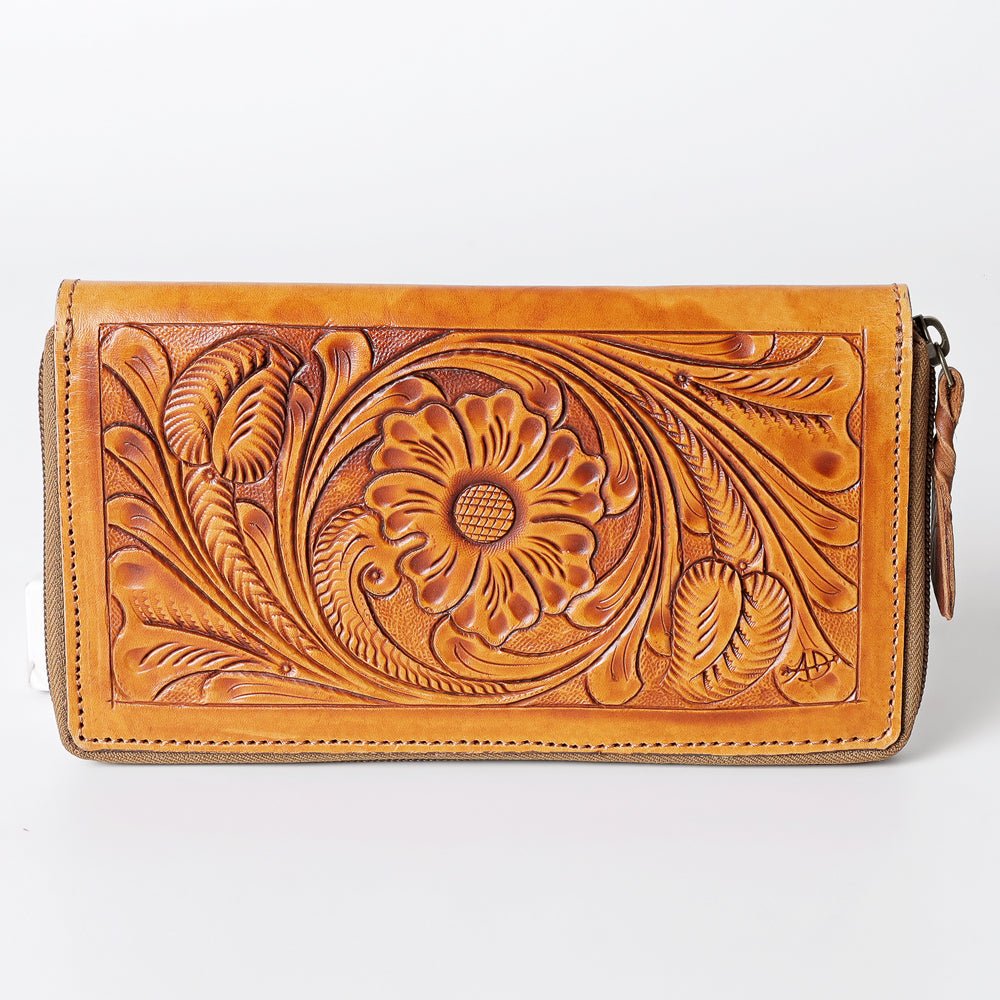 American Darling Wallet Hand Tooled Genuine Leather Women Bag Western Handbag Purse