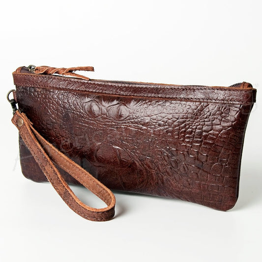 American Darling ADBG768 Wristlet Hand Tooled Genuine Leather women bag western handbag purse