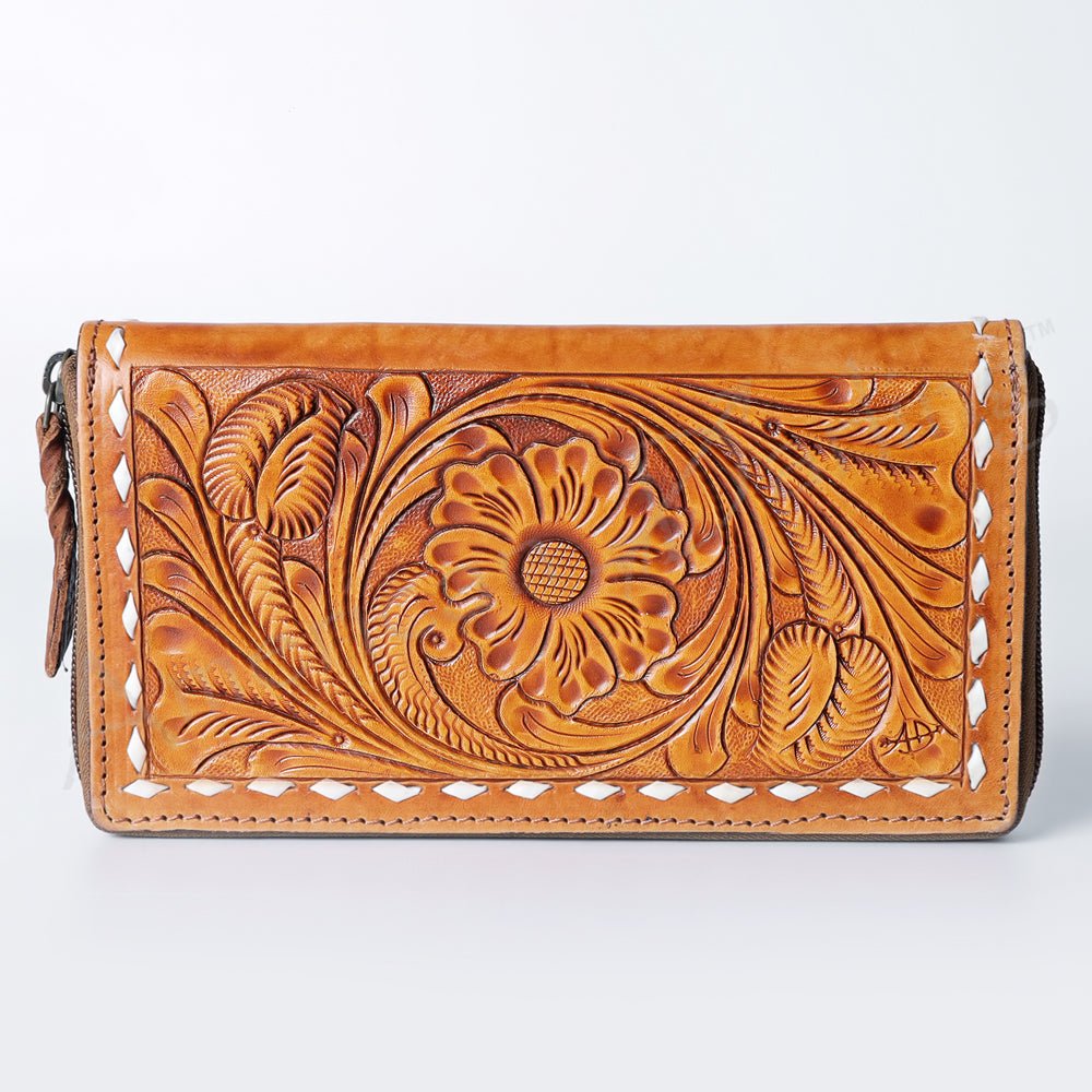 American Darling Wallet Hand Tooled Genuine Leather Women Bag Western Handbag Purse