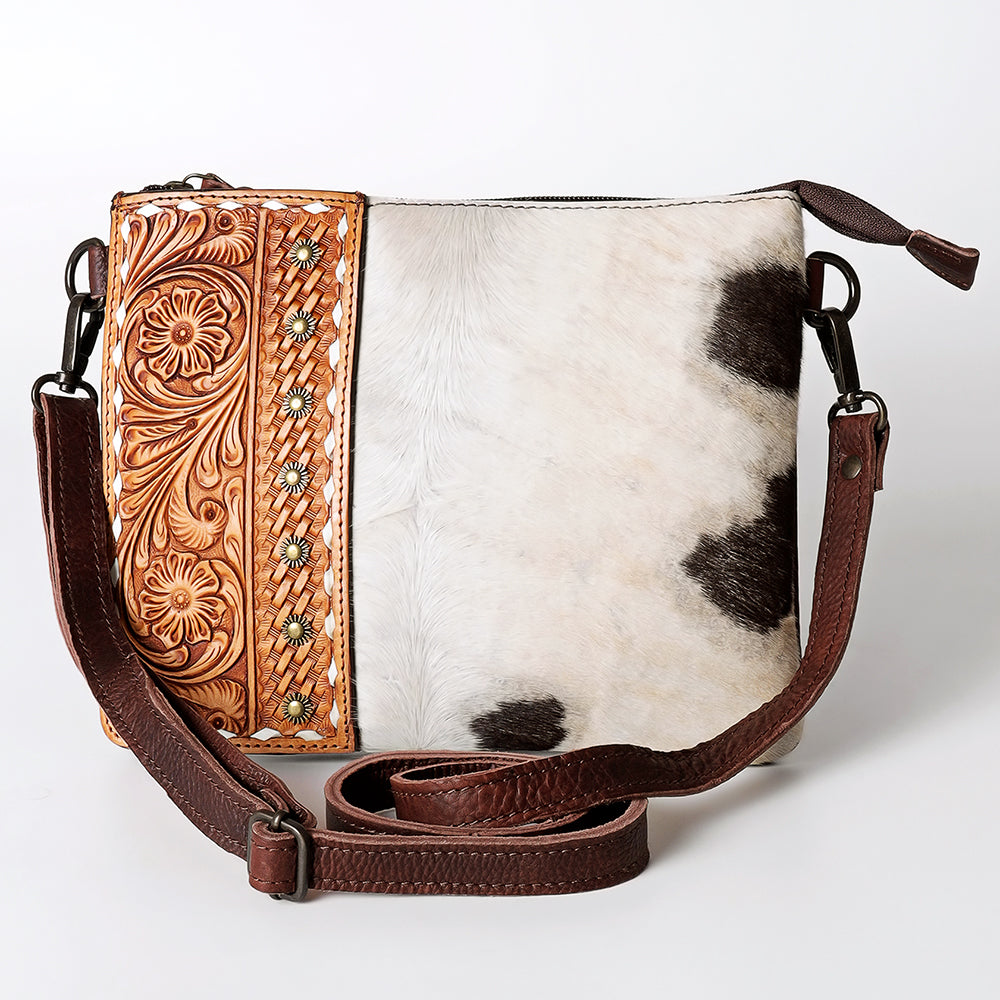 American Darling Beautifully Hand Tooled Hair-On Genuine Leather women bag western handbag purse