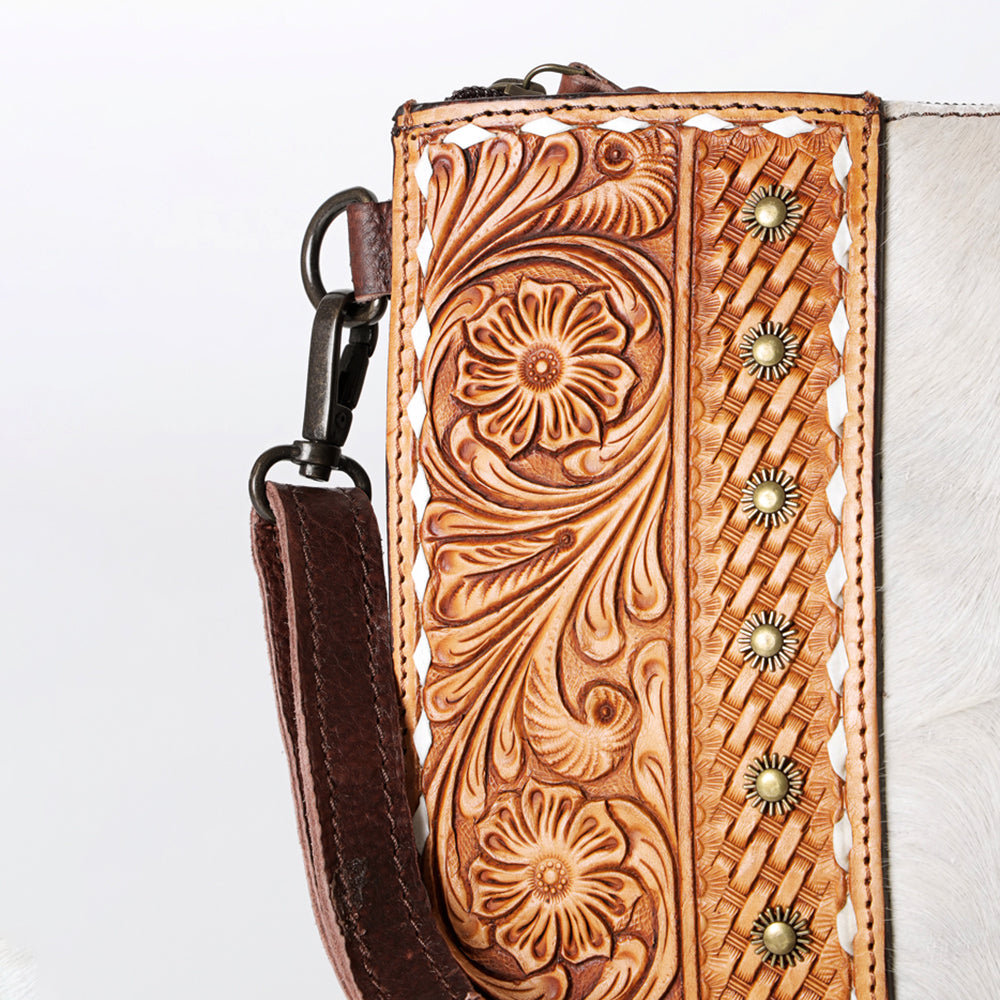 American Darling Beautifully Hand Tooled Hair-On Genuine Leather women bag western handbag purse
