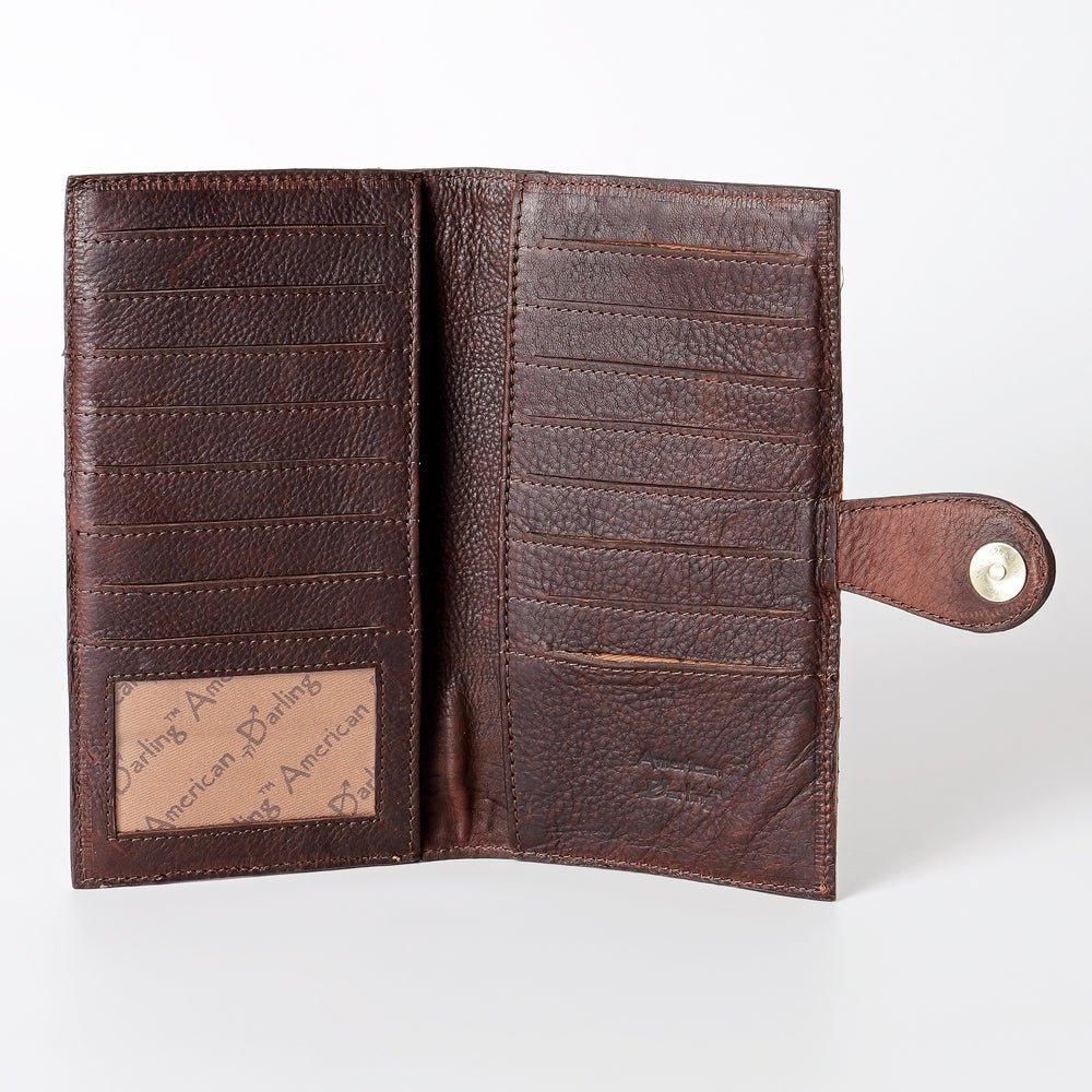 American Darling Wallet Hand Tooled Genuine Leather Women Bag Western Handbag Purse