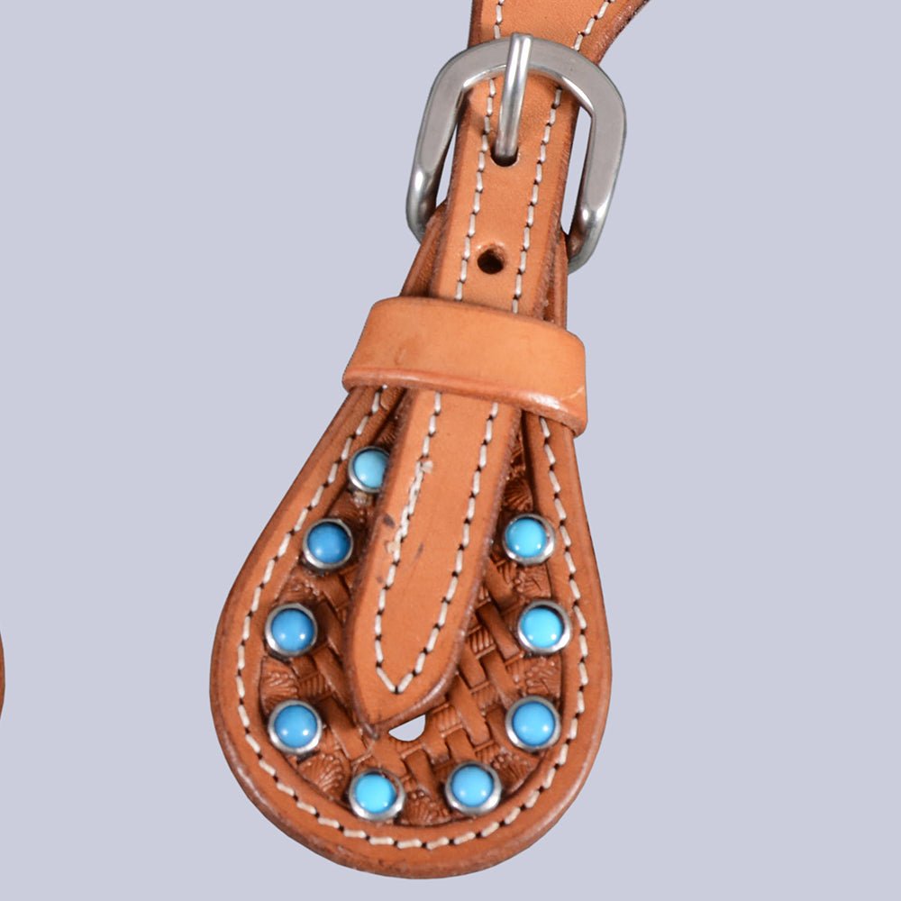Bar H Equine Leather Spurs Straps for Adults - Western Womens Spur Straps for Horse Riding, Barrel Racing, Show, and Rodeo