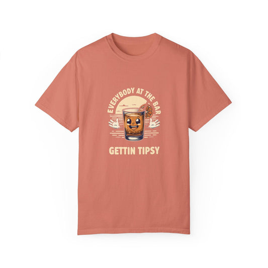 Everybody at the Bar Gettin Tipsy Unisex Garment-Dyed T-Shirt
