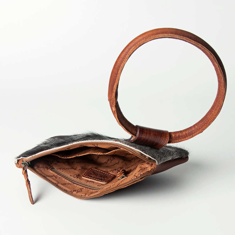 American Darling Wristlet Hand Tooled Hair On Genuine Leather Western Women Bag | Handbag Purse Travel Clutch