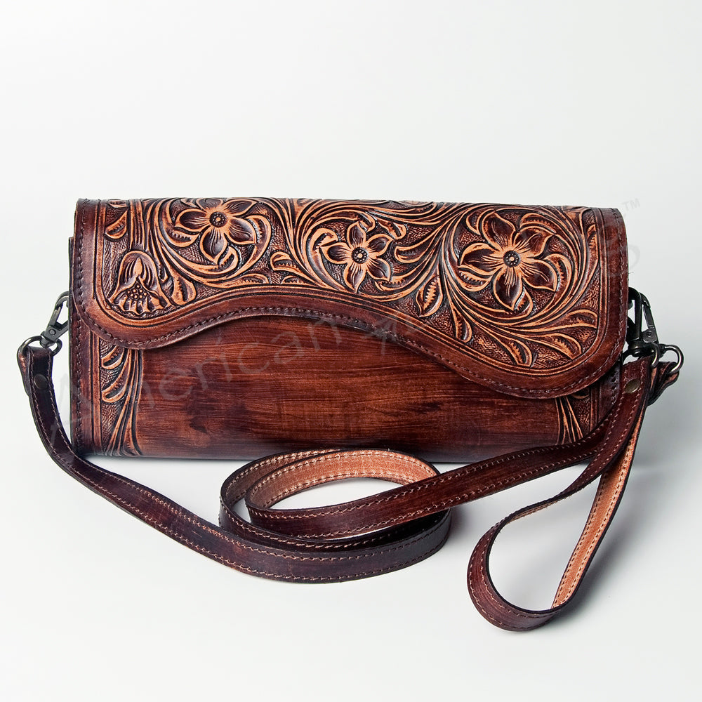 American Darling ADBGZ490 Wallet Hand Tooled Genuine Leather Women Bag Western Handbag Purse