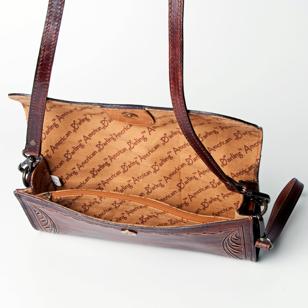 American Darling ADBGZ490 Wallet Hand Tooled Genuine Leather Women Bag Western Handbag Purse