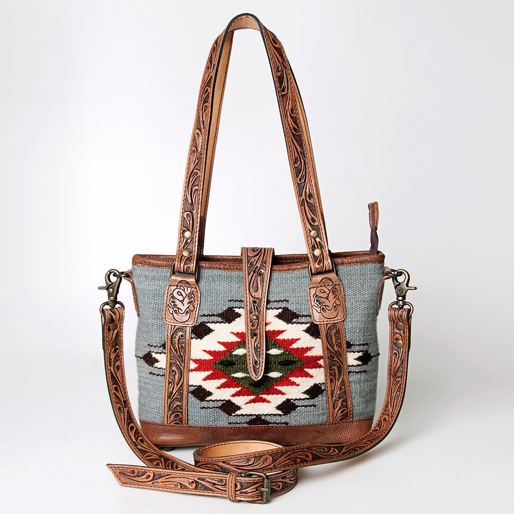 American Darling ADBG773 Tote Saddle Blanket Genuine Leather Women Bag Western Handbag Purse