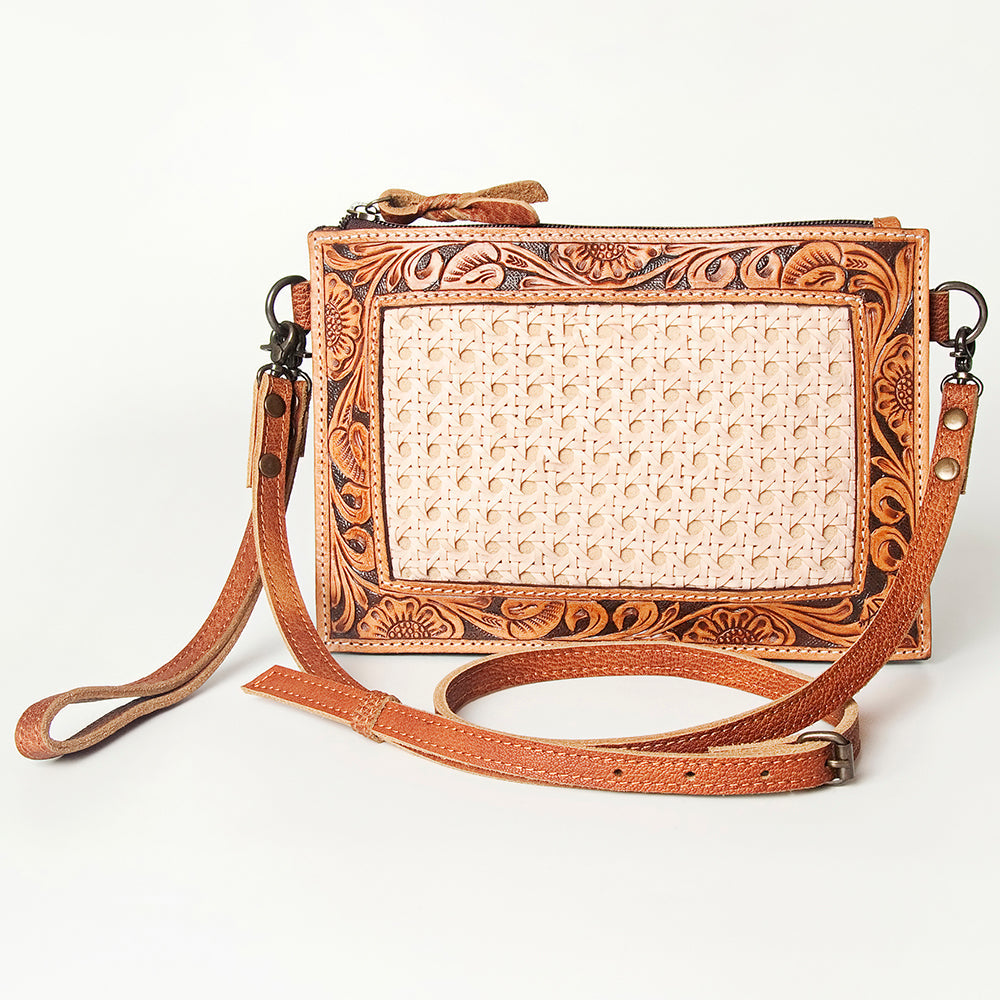 American Darling Clutch Hand Tooled Genuine Leather Western Women Bag Handbag Purse Tan | Purses for Cute
