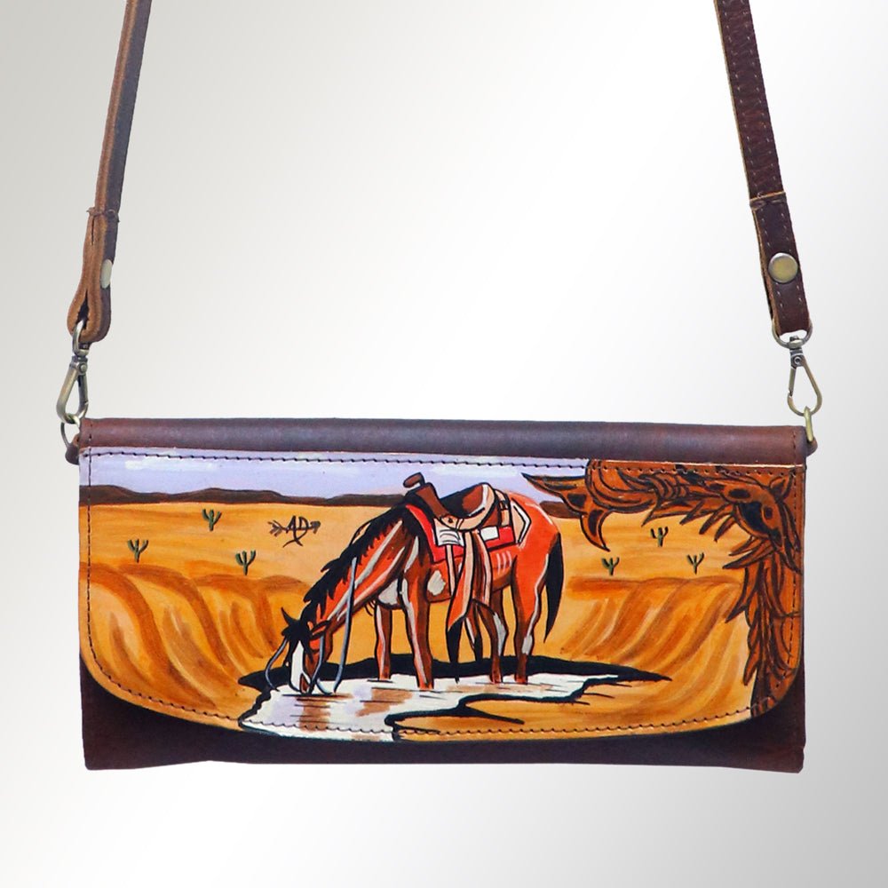 American Darling Wallet Genuine Leather Women Bag Western Handbag Purse