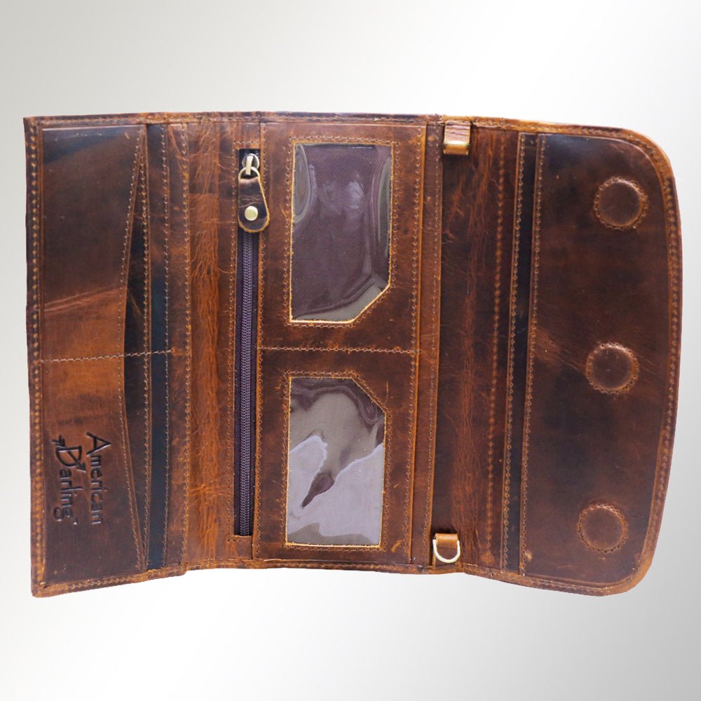 American Darling Wallet Genuine Leather Women Bag Western Handbag Purse