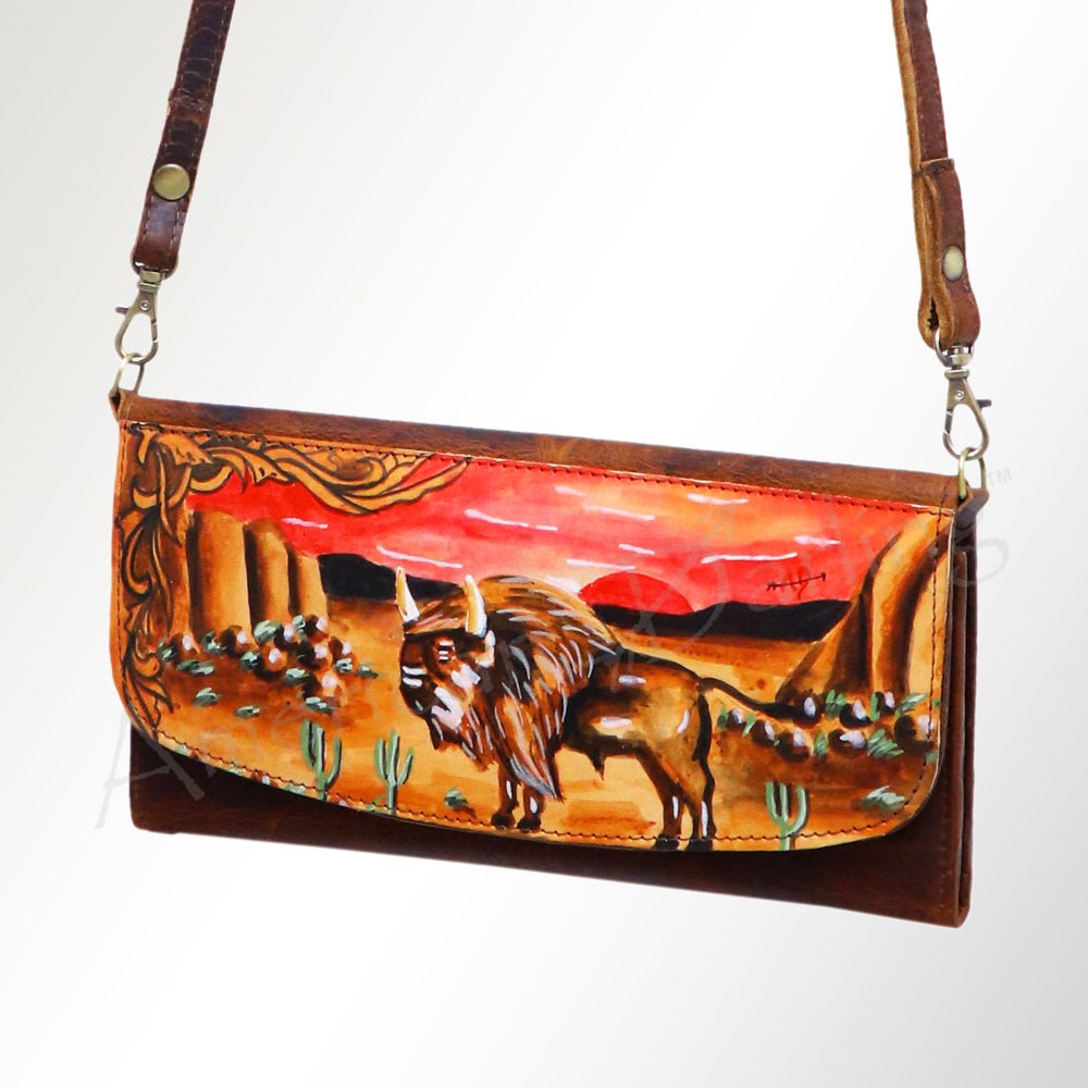 American Darling Wallet Genuine Leather Women Bag Western Handbag Purse