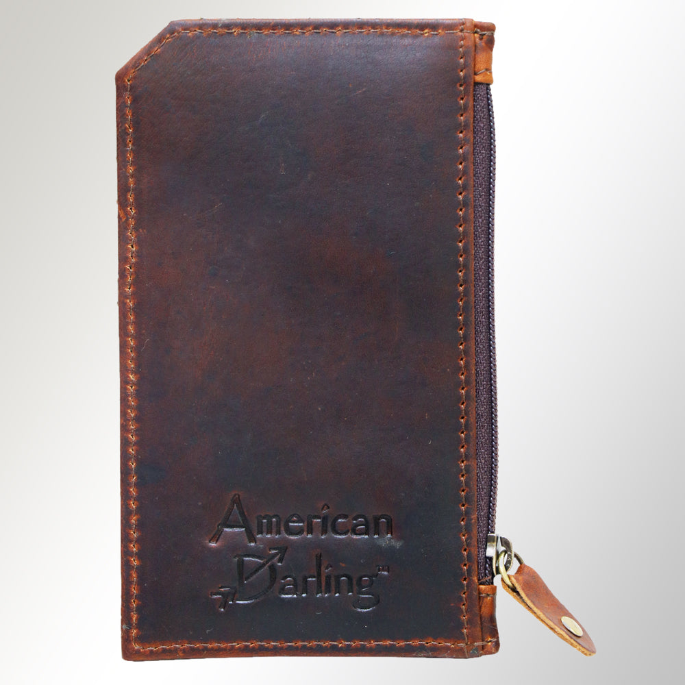 American Darling ADCCM101DR8 Card-Holder Genuine Leather Women Bag Western Handbag Purse