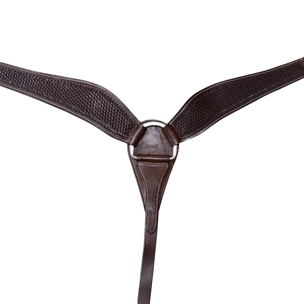 Hilason Western Roping Horse Breast Collar Basket weave Chocolate