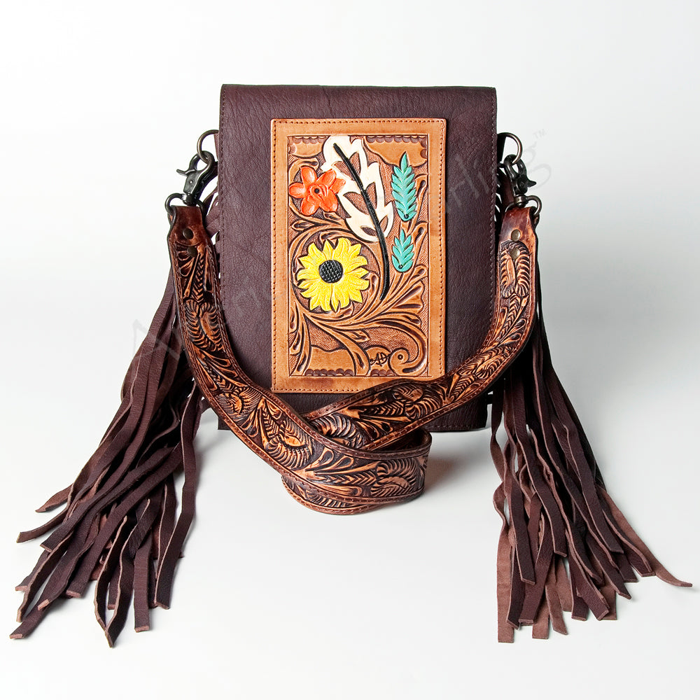 American Darling ADBGZ285A Crossbody Hand Tooled Genuine Leather Women Bag Western Handbag Purse