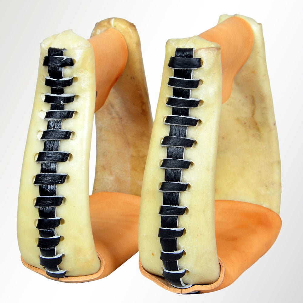 Horse Western Saddle Stirrup Rawhide Leather Stirrups Pair Hilason