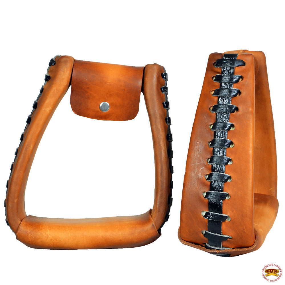 Horse Western Saddle Stirrup Leather Stirrups Pair Hilason