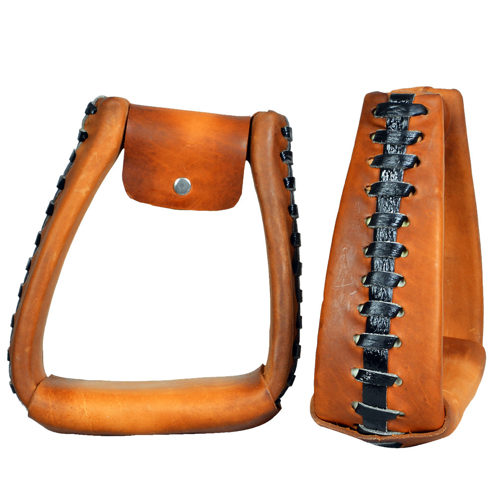 Horse Western Saddle Stirrup Leather Stirrups Pair Hilason