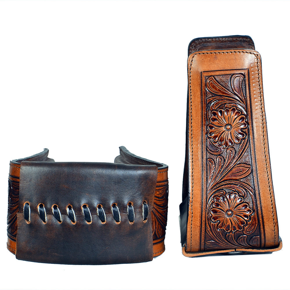 Horse Western Saddle Stirrup Leather Floral Stirrups Pair Hilason