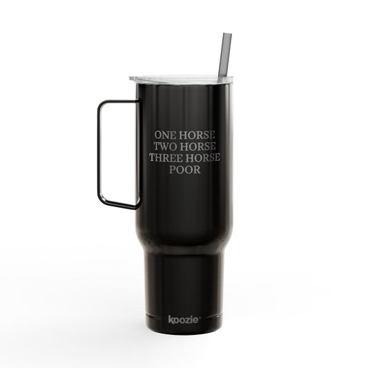 Insulated Tumbler with Lid, 40oz (Engraving) - One Horse/Two Horse