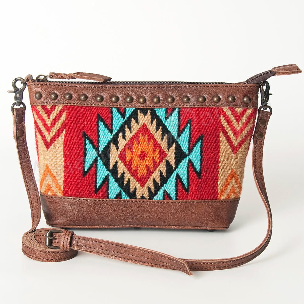 American Darling Saddle Blanket Genuine Leather Women Bag Western Handbag Purse