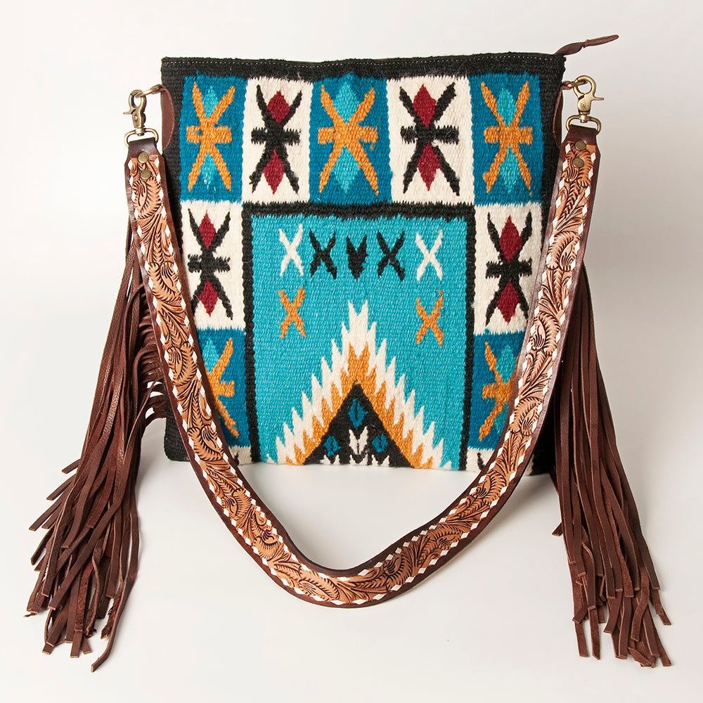 American Darling Large Crossbody Saddle Blanket Genuine Leather women bag western handbag purse