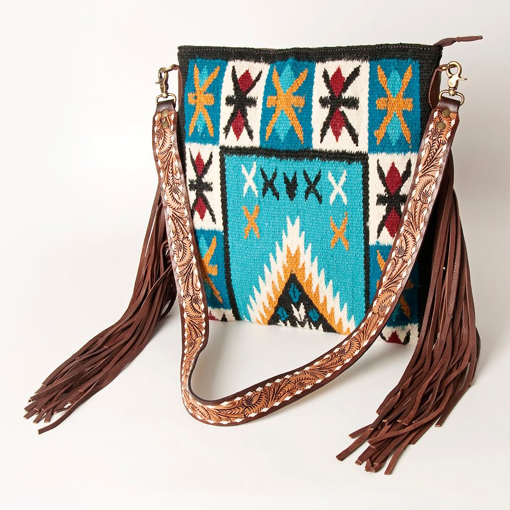 American Darling Large Crossbody Saddle Blanket Genuine Leather women bag western handbag purse