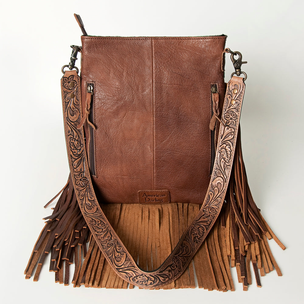 ADBGS192K American Darling Hand Tooled Hair On Genuine Leather Women Bag Western Handbag Purse