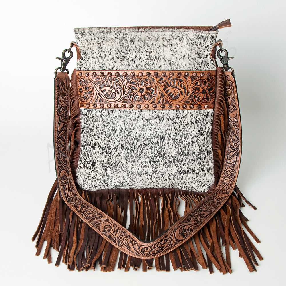 ADBGS192L American Darling Hand Tooled Hair On Genuine Leather Women Bag Western Handbag Purse