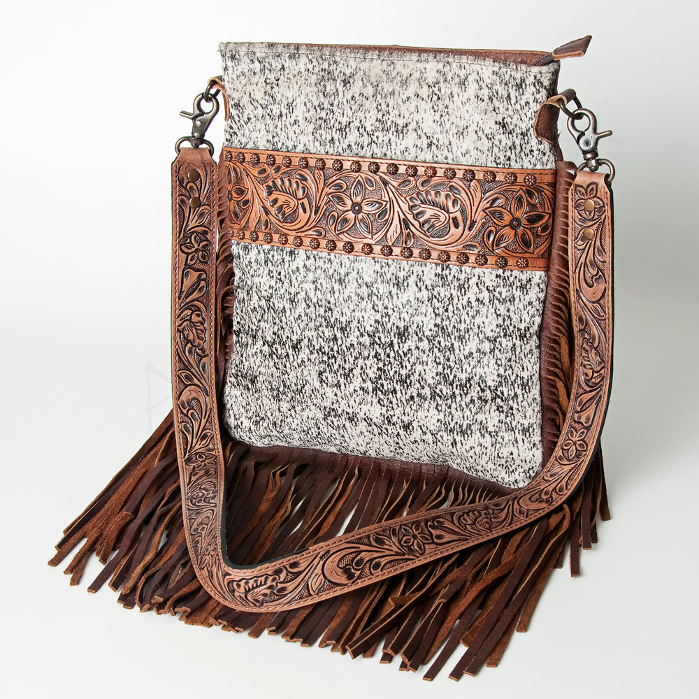 ADBGS192L American Darling Hand Tooled Hair On Genuine Leather Women Bag Western Handbag Purse
