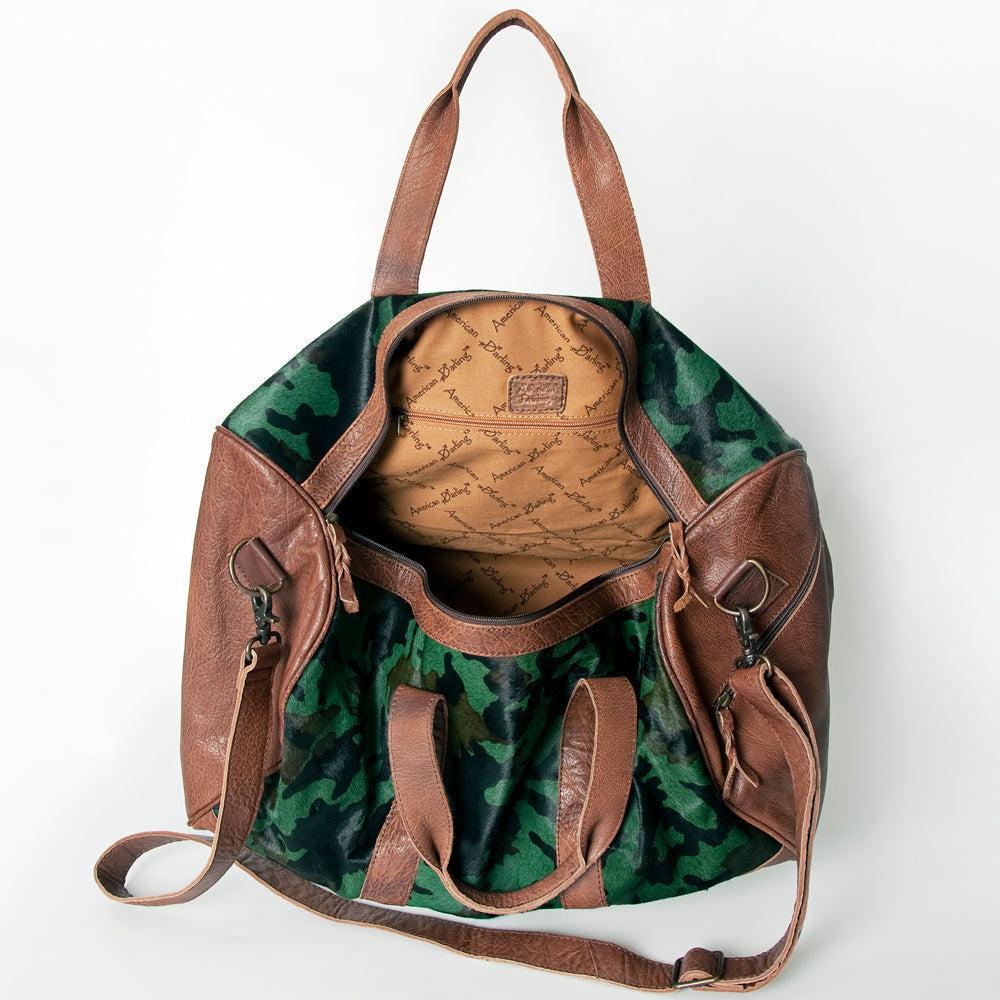 American Darling ADBGS174B Duffel Hair On Genuine Leather women bag western handbag purse