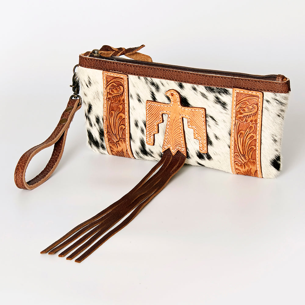 American Darling Wristlet Hand Tooled Hair On Genuine Leather Western Women Bag | Handbag Purse | Women Wristlet Purse | Wristlet Purse | Travel Wristlet Purse | Leather Wristlet Purse | Clutch Wristlet Purse