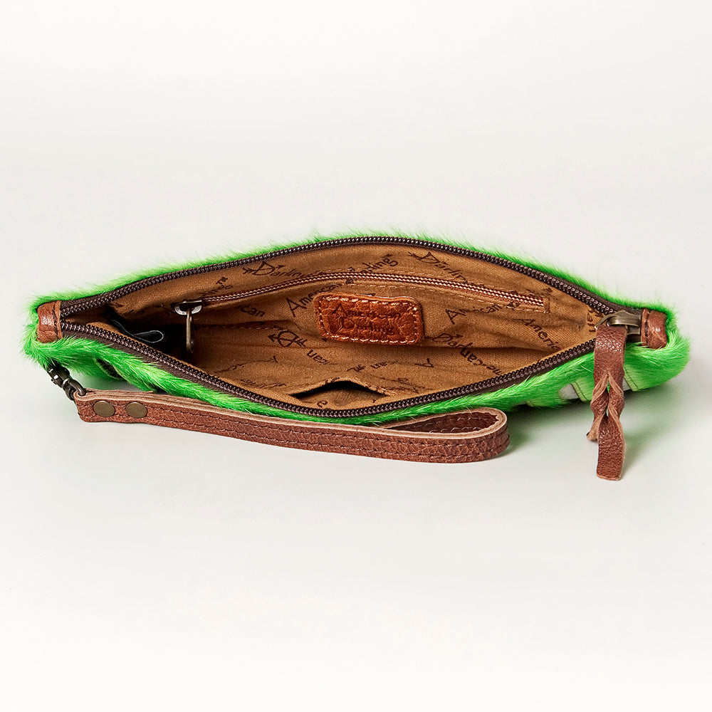 American Darling Wristlet Hair on Genuine Leather Western Women Bag | Handbag Purse | Women Wristlet | Wristlet Wristlet | Travel Wristlet | Leather Wristlet | Clutch Wristlet