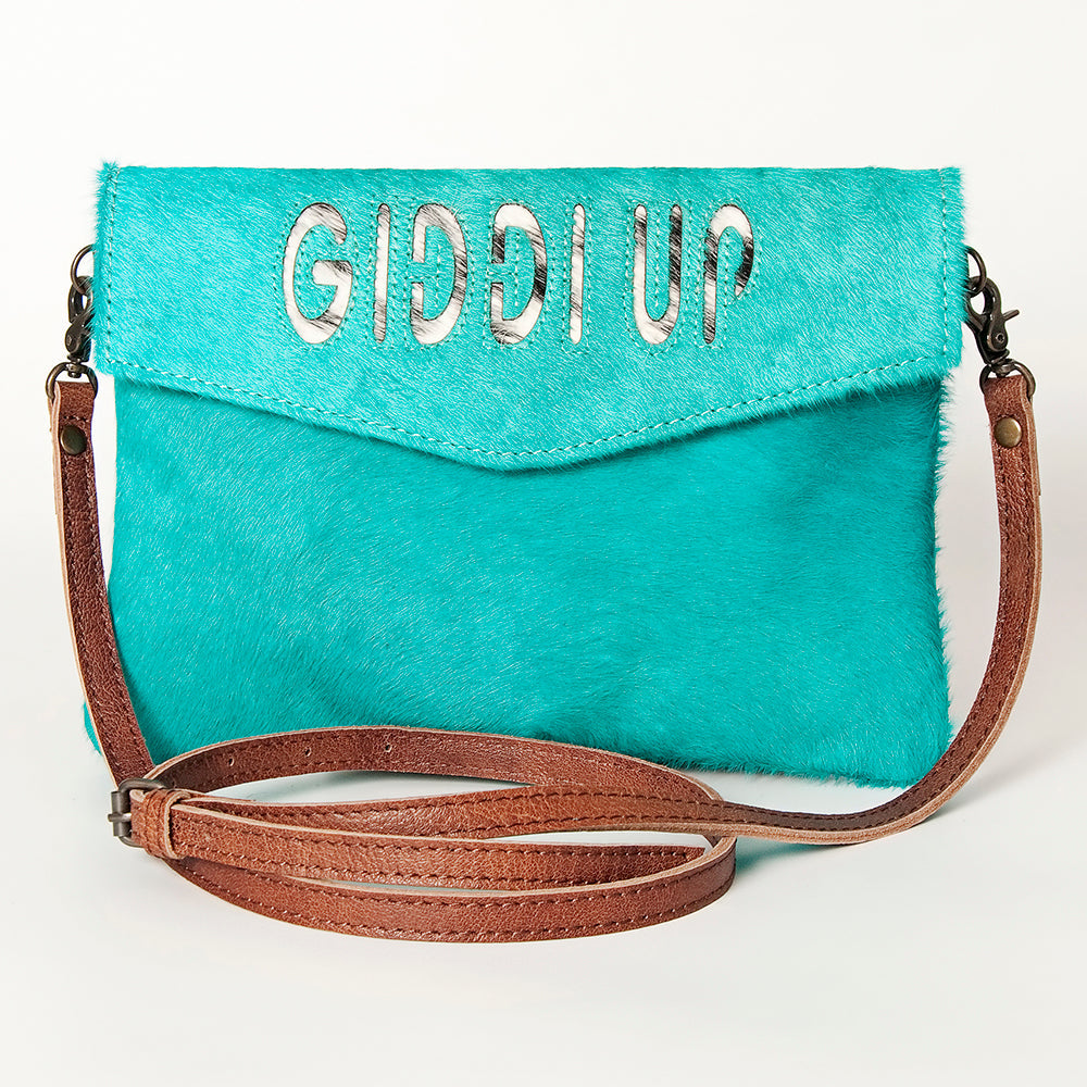 American Darling ADBGS178L Envelope Hair On Genuine Leather women bag western handbag purse