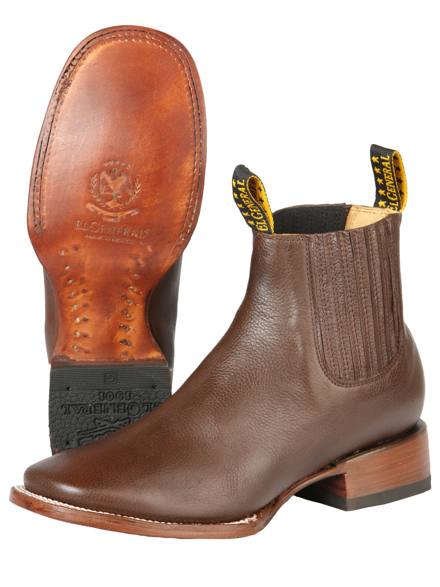El General Square Toe Ankle Boot in Copper