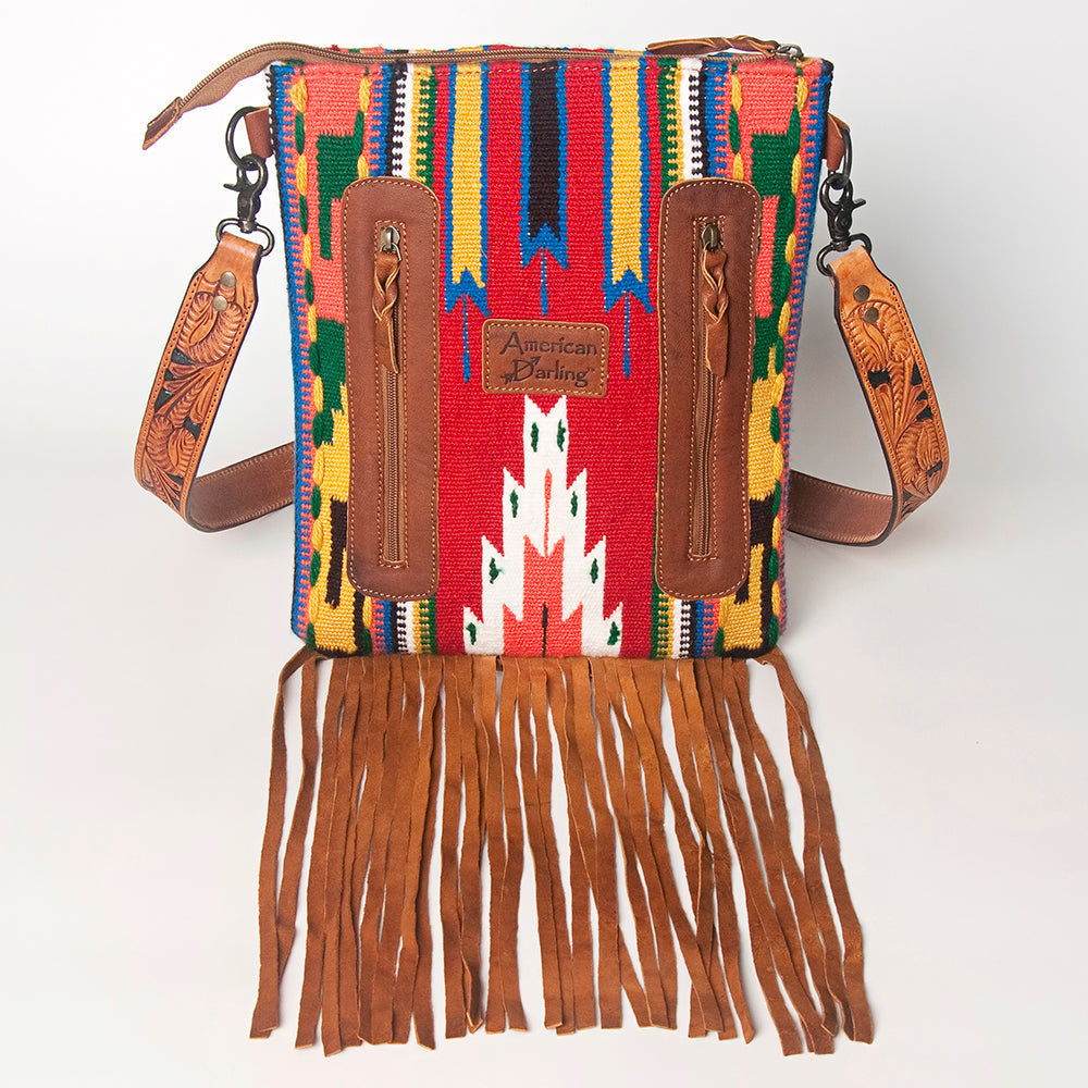 American Darling CROSS BODY I Hand Tooled Hair-on Genuine Leather women bag western handbag purse