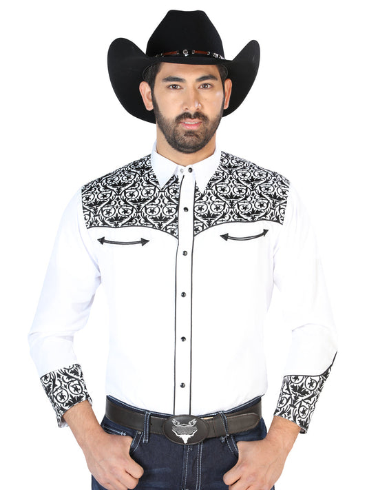 El Señor de los Cielos Embroidery Shirt White/Black 126705