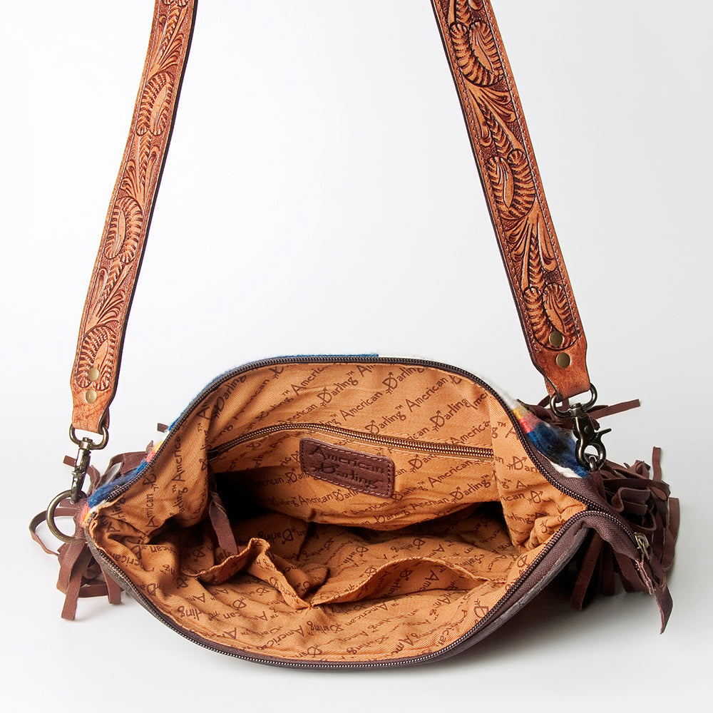 ADBGZ559 American Darling Hand Tooled Saddle Blanket Genuine Leather Women Bag Western Handbag Purse