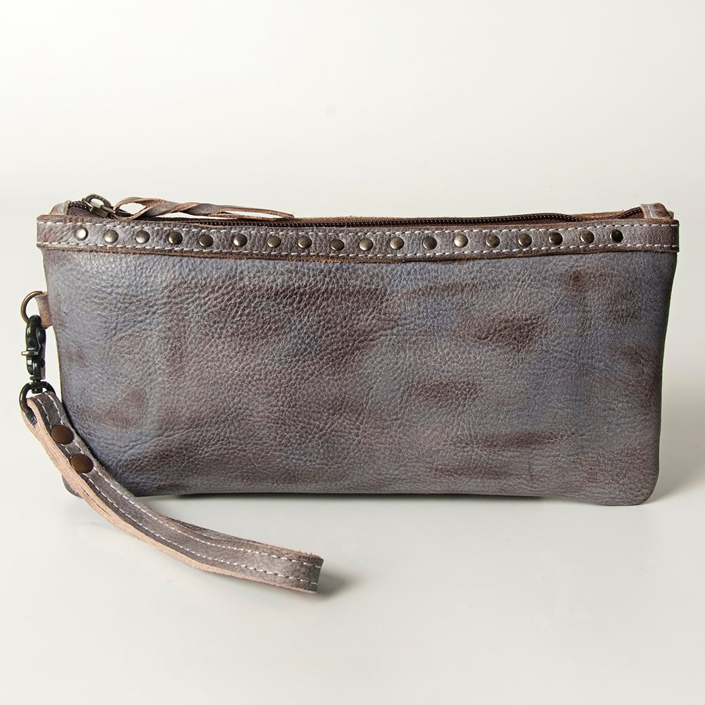 Never Mind Nmbg101A Wristlet Vintage Handmade Genuine Cowhide Leather Women Bag Western Handbag Purse