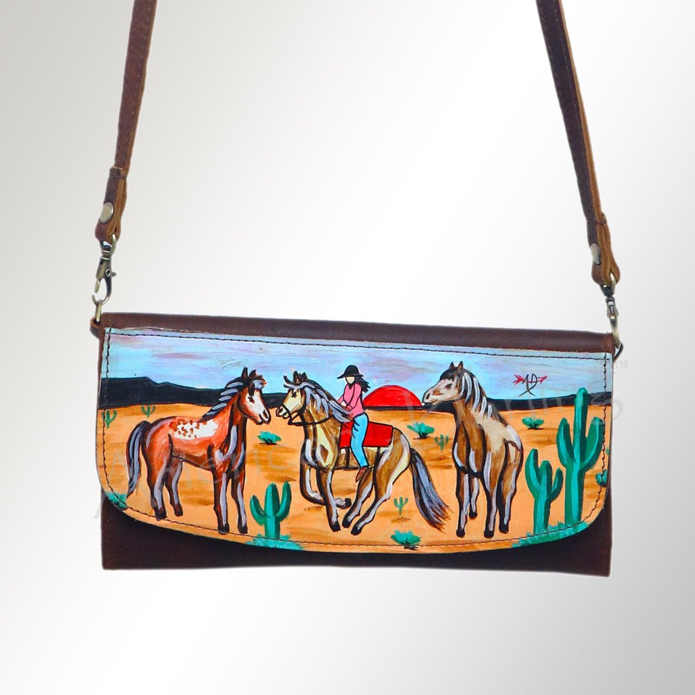 American Darling Wallet Genuine Leather Women Bag Western Handbag Purse